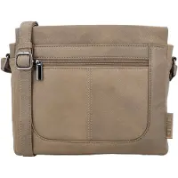 Beagles Leather Schoudertas Benidorm Taupe