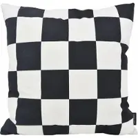 Gek op kussens! Checker Zwart Kussenhoes | Katoen/Polyester | 45 x 45 cm