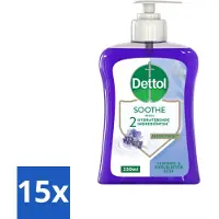 Dettol 15 x - Handzeep - Soothe - Lavendel & Vioolbloesem - 250 ml - Handzeep - Antibacterieel - Handverzorging - Lavendel - Vioolbloesem