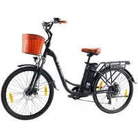 TTGO YY-26ST Elektrische Fiets - 250W Motor - 36V14.5Ah Accu - 26x1.75" Banden - Max Snelheid 25km/u - Max Bereik 60-75km - Shimano 6 Versnellingen - Zwart