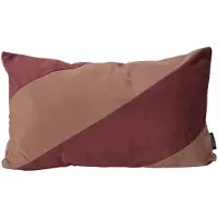 NOVÉE Velvet swirl kastanje / mokka | 30 x 50 cm | kussenhoes | polyester
