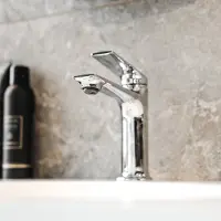 EcoRain 30% Waterbesparende Wastafelkraan Olivia van RVS 304 en Messing - Universele Aansluiting - Anti-Kras Coating - Behoud Waterdruk - 5 Jaar Garantie - Chroom