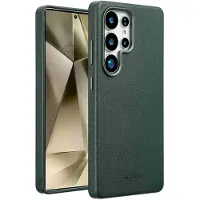 Accezz MagSafe Leather Backcover voor de Samsung Galaxy S25 Ultra - Cedar Green