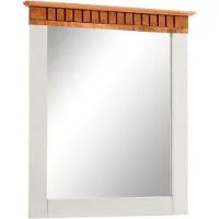 Notio Living Lisa Garderobespiegel met Massief Grenenhouten Frame - 60 x 70 cm - Wit Grenen
