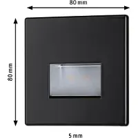 Paulmann Edge LED Wandinbouwlamp – Zwart Mat – 2700K Warmwit – 1,2W – 50 lm – 230V – Wand- & Trapverlichting