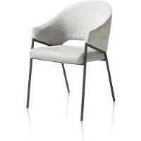 Xooon Nolan fauteuil metaal/leer vezelstof 2 stuks