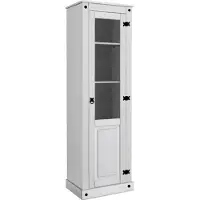 Notio Living Mexico-Vitrinekast - Glasdeur - Wit Grenen