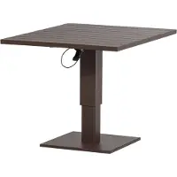 Woood hoogte verstelbare tuintafel (100x80x52/77 cm) Tesso