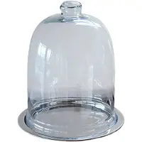 Loberon Glazen stolp met bordje Chardonne
