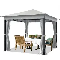 TOOLPORT Tuinpaviljoen Sunset Premium stone, 3x3m