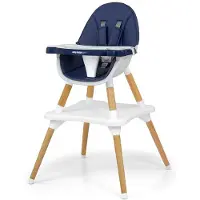 Milly Mally Malmo 2-in-1 kinderstoel navy - Voedingsstoel