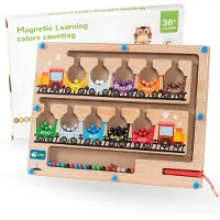 Youly Magnetisch Doolhof Houten Speelgoed – Educatief Montessori Speelgoed voor Kinderen vanaf 3 jaar - Trein Editie