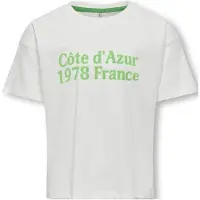 ONLY KIDS ONLY GIRL T-shirt KOGSINNA met tekst wit/groen Meisjes Katoen Ronde hals - 146/152