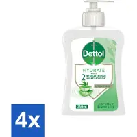 Dettol 4 x - Handzeep - Hydrate - Aloë Vera & Bamboe - 250 ml - Handzeep - Antibacterieel - Aloë Vera - Bamboe - Hydraterend