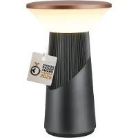 Briloner LED tafellamp op accu Pilia, brons/antraciet, hoogte 24 cm, IP44 Pilla, dimbaar, Woon-/ Eetkamer, Kunststof, Modern