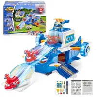 Alpha Group Super Wings World Aircraft Playset – Transformeerbaar Vliegveld met Licht & Geluid – Inclusief Jett & Golden Boy – Speelset vanaf 3 Jaar