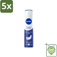 Nivea 5 x – Deodorant Spray – Protect & Care – 150 ml - Grootverpakking - 48 Uur Bescherming - Anti-transpirant - Zonder Alcohol - Okselhuid Bescherming - Huidvriendelijk