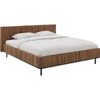 Goossens Bedframe Adel, 160 x 200 cm Hout Teak blank was