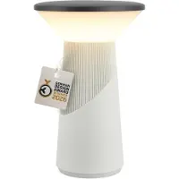 Briloner LED tafellamp op accu Pilia antraciet/lichtgrijs Hoogte 24 cm IP44 Pilla, dimbaar, Woon-/ Eetkamer, Kunststof, Modern