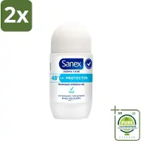 Sanex – Deodorant Roller – Dermo Protector – 53 ml - Voordeelverpakking - 2 stuks - Deodorant roller - Huidbescherming