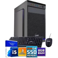 GMR Intel Ultra Compleet Desktop PC | Intel Core i5 | 8 GB RAM | 512GB SSD M.2 | Windows 11 Pro | Business Office Multimedia Computer | Inclusief Muis & Toetsenbord