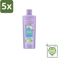 Andrélon 5 x – Shampoo 2-in-1 – Iedere Dag – 400 ml - Grootverpakking - Haar Verzorgen - Haar Reinigen - Shampoo En Conditioner - Vitamine B5 - 2-in-1 Shampoo