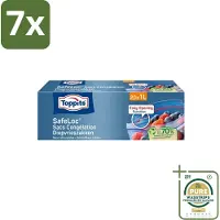 Toppits 7 x – Safeloc Diepvrieszakken – 1 Liter – 20 Zakjes - Grootverpakking - Koffie - Koffiezetapparaat - Koffiezetapparaat