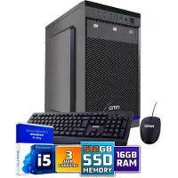 GMR Intel Ultra Compleet Desktop PC | Intel Core i5 | 16 GB RAM | 512GB SSD M.2 | DVD+RW | Windows 11 Pro | Business Office Multimedia Computer | Inclusief Muis & Toetsenbord