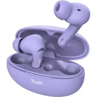 Trust Yavi Bluetooth Earbuds - Volledig Draadloze Oordopjes met Noise-Cancelling Microfoons - Paars