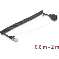DeLOCK RJ45 Spiralkabel Stekker naar Aansluiting Cat.5e UTP 0,8 m tot