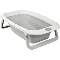 Beaba Eazy Pop Babybadje - Opvouwbaar & Compact - 29L - Antislip - Incl. Afvoerkraan - Velvet Grey - Lichtgewicht