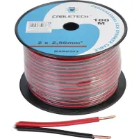 Cabletech luidsprekerkabel CCA 2 x 2,50 mm² rol 100 m