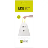 EKO - Afvalzakken type G 50-90 liter - 6 rol x 10 zakken - wit