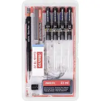 Aristo tekenpen - PRO Studio - set 9-delig - lijnbreedte 0.13/0.40/0.60/0.80mm - fles 23ml inkt - tekenpotlood - potloodstiftjes - gum - penadapter - AR-64159