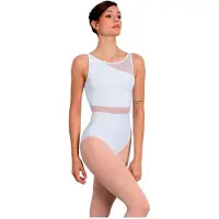 Intermezzo Clementine Sleeveless Leotard Wit XL Vrouw