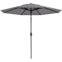 Madison Paros luxe stokparasol Ø300cm | light grey (lichtgrijs)