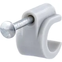Q-Link Kabelclip | | 10 mm (120 stuks, Rond, Grijs)