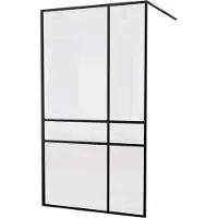 Balmani Framed Plus inloopdouche 120 x 210 cm crossed glas met coating, zwart profiel