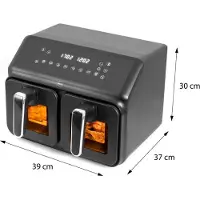 Eldom Frituurpan zonder olie - - DualCrisp - 8 L - Verlicht touchscreen - Heet lucht technologie