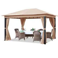 TOOLPORT Tuinpaviljoen Sunset Premium taupe, 3x4m