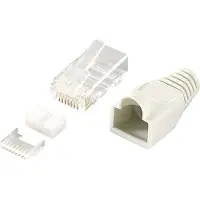 Logilink Professional MP0021, RJ45-connector, Cat.6, afgeschermd, grijs