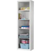 Molecule Robin bibliotheek wit mdf massief grenen met verstelbare legplanken