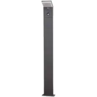 LUCANDE LED tuinpadverlichting Nevio, sensor, 100cm, antraciet NEVIO, zwart, Aluminium, Modern