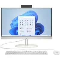 HP 24-cr0400ng AMD Ryzen 5 7520U 60,5 cm (23.8") 1920 x 1080 Pixels Alles-in-één-pc 8 GB LPDDR5-SDRAM 512 GB SSD Windows 11 Home Wi-Fi 6 (802.11ax) Wit