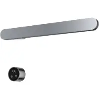 Hotbath &MORE set van 1 rails RASS50 SOFT SQUARE 50 cm met separate schakelaar Chroom (Exclusief inbouwdeel)
