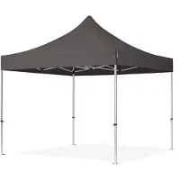 TOOLPORT 3x3 m Easy up partytent, PROFESSIONAL alu 40mm, donkergrijs