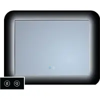 Sanicare Tutti LTA spiegel chroom met verwarming, verlichting rondom en touch bediening 85cm