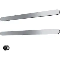 Hotbath &More RASS80 Rails Soft Square handoekwarmerset 80cm met 2 stangen en schakelaar chroom