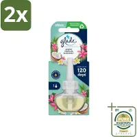 Glade - Navulling Elektrische Olie - Exotic Tropical Blossoms - Zonder Houder - Voordeelverpakking - 2 stuks - Tropische geur - Monoi olie