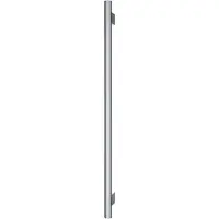 Hotbath Round verticale radiator met 1 rail 135cm met geintegreerde schakelaar chroom